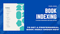 create your back of book index
