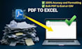 convert PDF to excel or CSV and clean the extracted table data