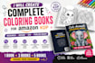 create complete amazon KDP coloring books with SEO