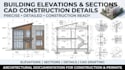 draft building elevations, sections and construction details in cad