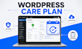 provide monthly wordpress care plan and website maintenance