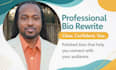 write your bio to make it clear, confident, and professional