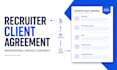 draft a recruiter client agreement or professional service contract