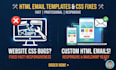 code HTML email templates and fix CSS bugs