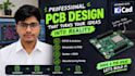 design a custom pcb in kicad for esp32 arduino and electronics