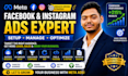 be meta ads specialist, setup facebook instagram ads campaign