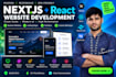 build a responsive next js react website with modern UI