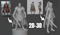 convert 2d image sketch drawing to 3d model stl blender solidworks