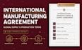 draft an international manufacturing and supply agreement