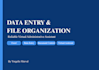 organize files and manage administrative documents
