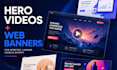 create website hero videos and animated web banners