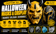 create custom 3d halloween masks, cosplay helmets