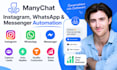 manychat instagram dm whatsapp messenger automation chatbot