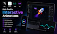 create character mascot rive, lottie animations web and app