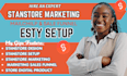 design esty digital product, stan store setup, upload digital product, esty seo