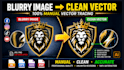 do vector tracing in adobe illustrator, manual vector tracing
