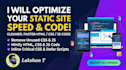 clean up static website code and speed up HTML CSS javascript