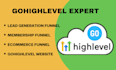 do gohighlevel setup, automation, CRM and funnels