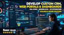 develop custom CRM, web portal, dashboard, or saas app