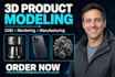 create 3d cad product design, 3d cad model, 3d cad product rendering from sketch