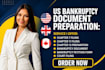 prepare chapter 7, chapter 13 and chapter 11 bankruptcy documents