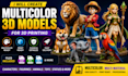 design 3d multicolor models, toys, figures 3d print model 3mf stl file bambu ams