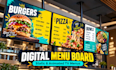 create restaurant TV menu designs, animated menu board, and digital menu board