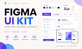 design a scalable figma UI kit, design system, components and responsive UI