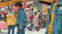 draw a custom 90s retro anime style illustration