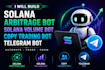 build solana arbitrage bot, solana volume bot, copy trading bot, telegram bot