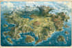 illustrate an original fantasy map with unique locations