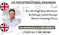 do UK high rise modular buildings lintel design metal framing plans