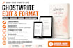 ghostwrite, book edit, format fiction romance, memoir, children book ghostwriter
