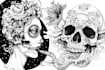draw simple black and white illustration
