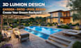 create garden, patio and pool design with lumion