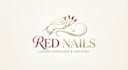 design a stylish and glamorous red nails logo