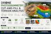 calculate cut and fill volumes and terrain analysis from drone data