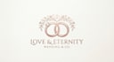 design an elegant and romantic wedding rings logo