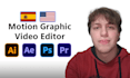 do professional video editing and motion graphics animations