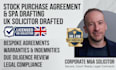 draft business sales agreement as licensed UK solicitor