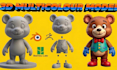 add color to 3d model stl to 3mf 2d to 3d bambu lab multicolor printing