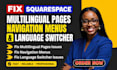 fix squarespace multilingual pages navigation menus and language switcher issues