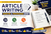write SEO articles and provide proofreading