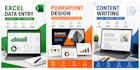 do excel data entry, powerpoint design and content writing
