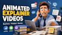 stressed  2d animation person