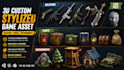 create stylized low poly 3d game assets and props packs