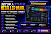 setup a stable reseller panel, strong 8k, dream 4k, xtream ui