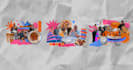 do a custom collage animation, paper collage video, animated lyrics video