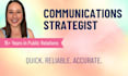 develop a strategic communications plan