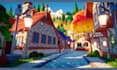 create stylized 3d game environment level design in unreal engine5 blender unity